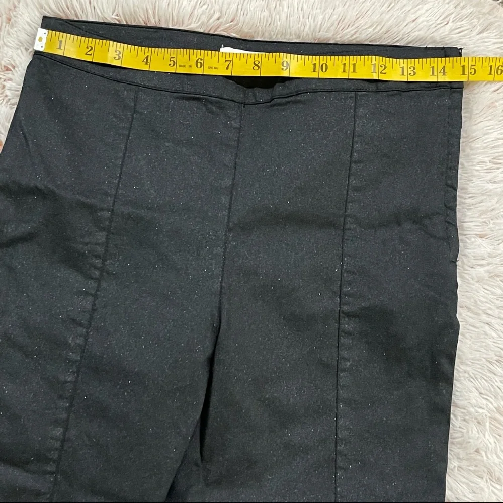 H&M black shimmer skinny trousers sz 12 - Picture 9 of 9